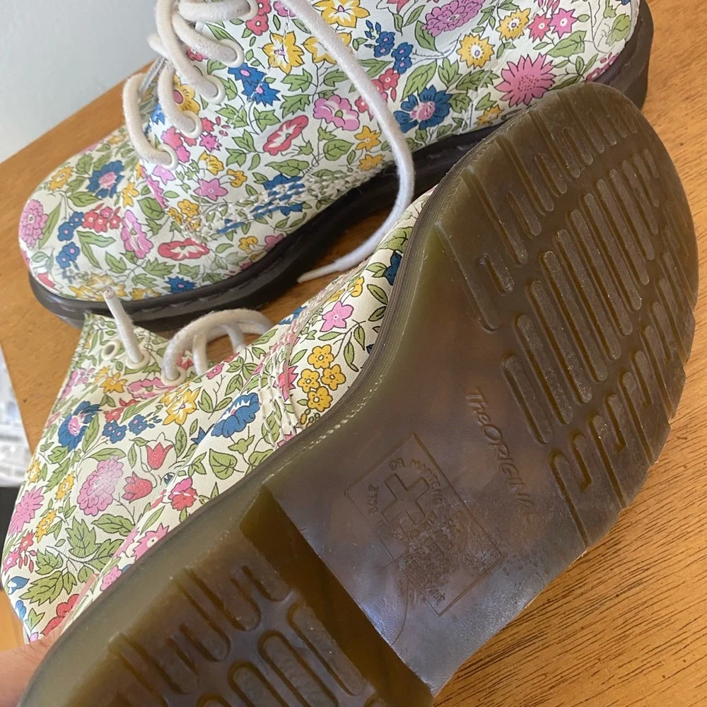 Dr. Martens Multicolor Floral Combat Boots - Picture 5 of 5